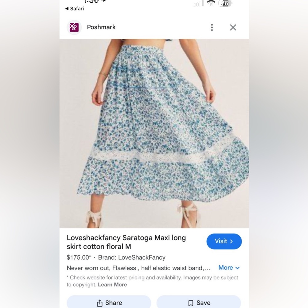 Love shack fancy skirt 
Size medium